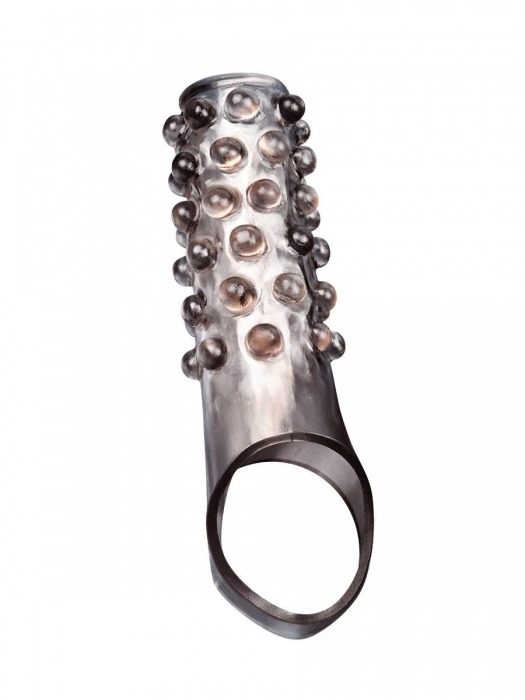 Дымчатая насадка на пенис с выпуклостями - 11 см. - Sex Expert - в Петропавловске-Камчатском купить с доставкой