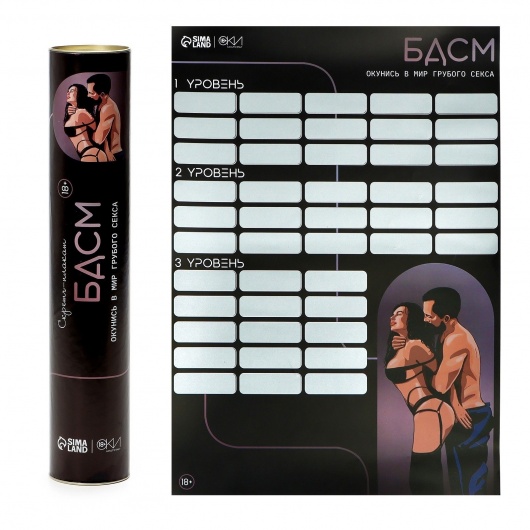 Плакат для двоих со скретч-слоем «БДСМ» - Сима-Ленд - купить с доставкой в Петропавловске-Камчатском