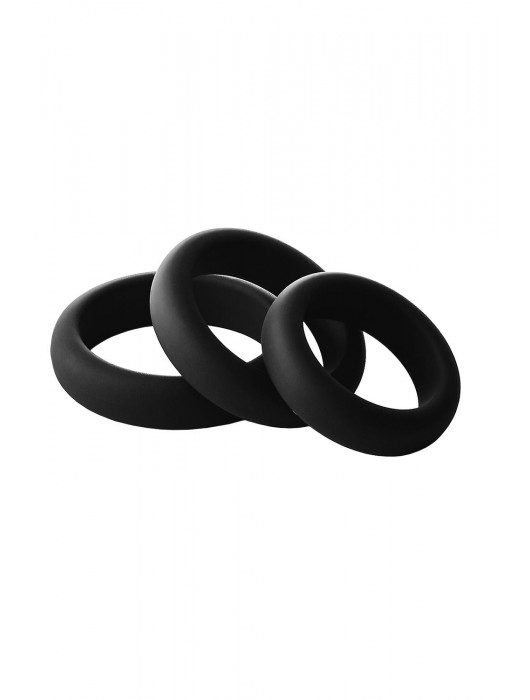 Набор из 3 черных эрекционных колец Smooth Silicone Cockring Pack - Dream Toys - в Петропавловске-Камчатском купить с доставкой