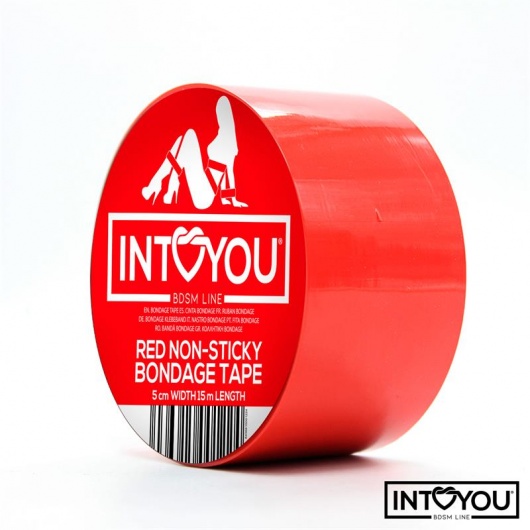 Красный скотч для фиксации Non-Sticky Bondage Tape - 15 м. - Intoyou - купить с доставкой в Петропавловске-Камчатском