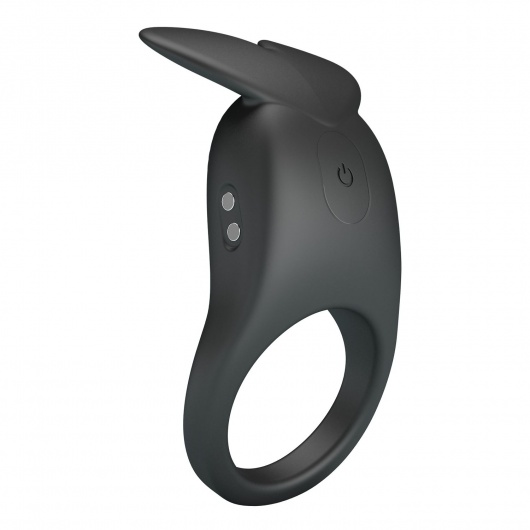 Черное перезаряжаемое виброкольцо Carlton - Baile - в Петропавловске-Камчатском купить с доставкой