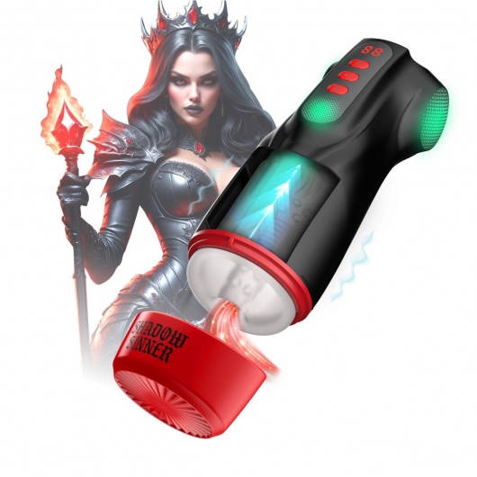 Интерактивный мастурбатор Raven с вакуумом, вибрацией и подсветкой - Shots Media BV - в Петропавловске-Камчатском купить с доставкой