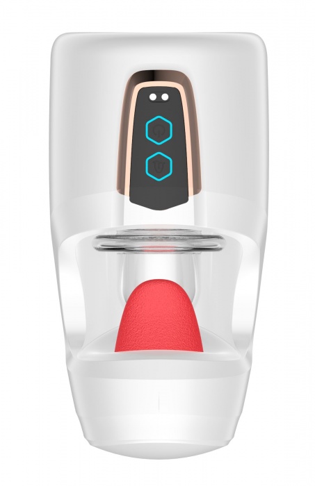 Белый мастурбатор с язычком и возвратно-поступательными движениями - Secwell - в Петропавловске-Камчатском купить с доставкой