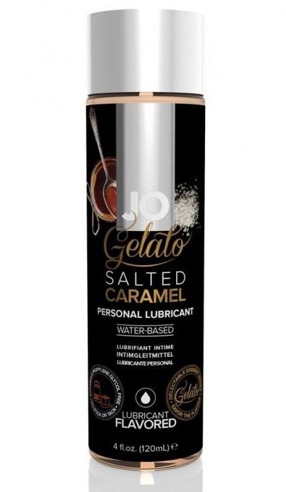 Лубрикант с ароматом солёной карамели JO GELATO SALTED CARAMEL - 120 мл. - System JO - купить с доставкой в Петропавловске-Камчатском
