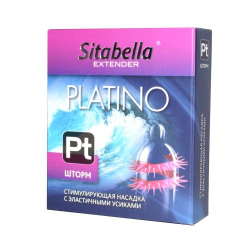 Стимулирующая насадка со спиралью из усиков Platino  Шторм - Sitabella - купить с доставкой в Петропавловске-Камчатском