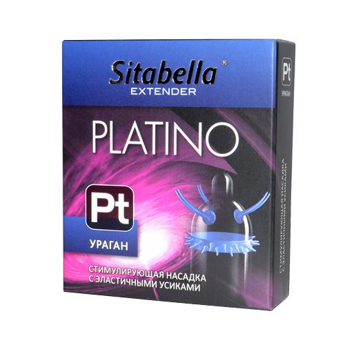 Стимулирующая насадка с усиками и шипиками Platino  Ураган - Sitabella - купить с доставкой в Петропавловске-Камчатском