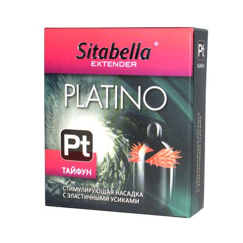 Стимулирующая насадка с шипиками по бокам Platino  Тайфун - Sitabella - купить с доставкой в Петропавловске-Камчатском