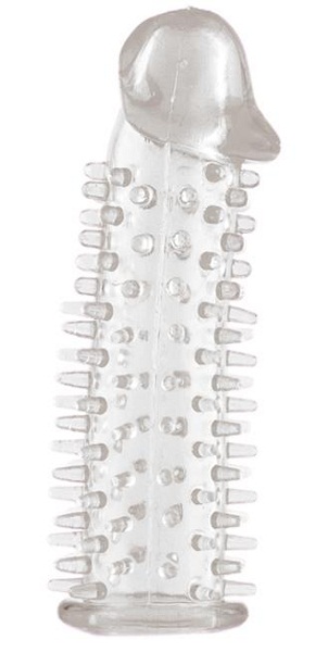 Прозрачная насадка на половой член с закрытой головкой и шипами - 12,5 см. - ToyFa - в Петропавловске-Камчатском купить с доставкой
