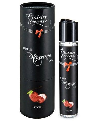 Массажное масло с ароматом личи Huile de Massage Gourmande Litchi - 59 мл. - Plaisir Secret - купить с доставкой в Петропавловске-Камчатском
