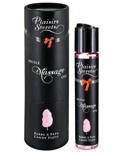Массажное масло с ароматом сладкой ваты Huile de Massage Gourmande Barbe à Papa - 59 мл. - Plaisir Secret - купить с доставкой в Петропавловске-Камчатском