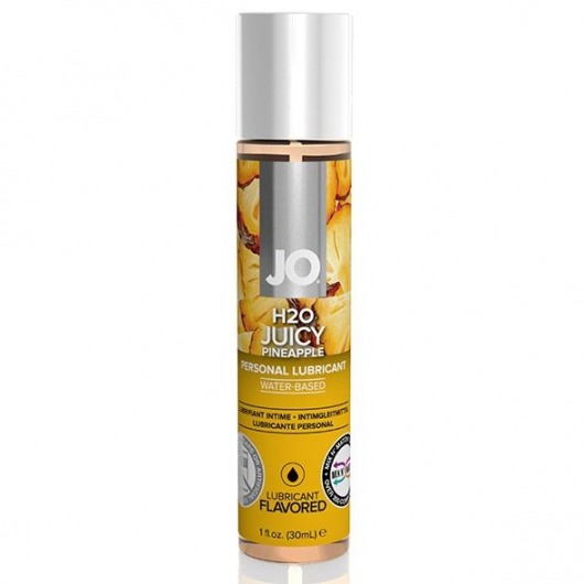 Смазка с ароматом ананаса JO Flavored Juicy Pineapple - 30 мл. - System JO - купить с доставкой в Петропавловске-Камчатском