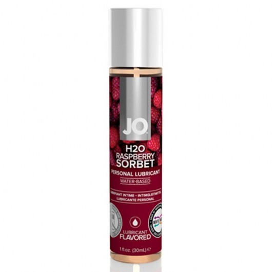 Смазка с ароматом малинового щербета JO Flavored Raspberry Sorbet - 30 мл. - System JO - купить с доставкой в Петропавловске-Камчатском