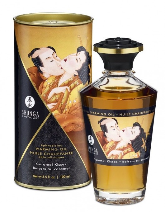 Массажное интимное масло с ароматом карамели - 100 мл. - Shunga - купить с доставкой в Петропавловске-Камчатском