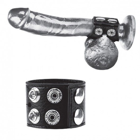 Ремень на член и мошонку 1.5  Cock Ring With Ball Strap - BlueLine - купить с доставкой в Петропавловске-Камчатском