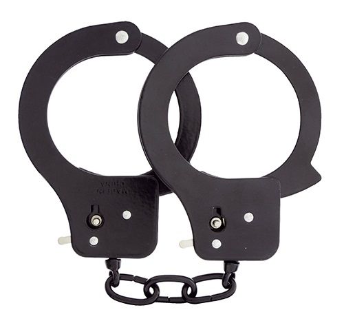 Чёрные наручники из листового металла BONDX METAL CUFFS BLACK - Dream Toys - купить с доставкой в Петропавловске-Камчатском