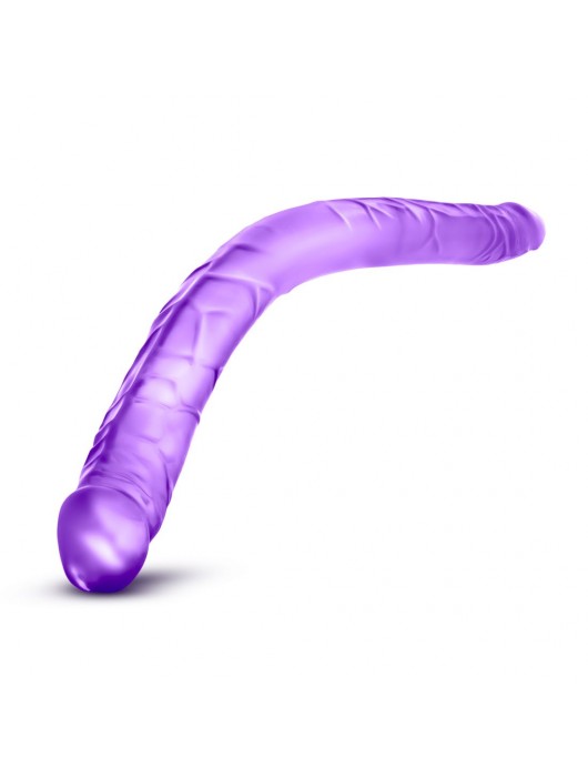 Фиолетовый двусторонний фаллоимитатор B Yours 16  Double Dildo - 40,6 см. - Blush Novelties