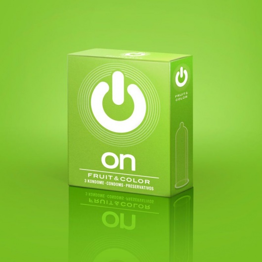 Цветные ароматизированные презервативы ON) Fruit   Color - 3 шт. - ON) - купить с доставкой в Петропавловске-Камчатском