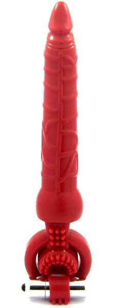 Красная вибронасадка с анальным стимулятором - ToyFa - в Петропавловске-Камчатском купить с доставкой