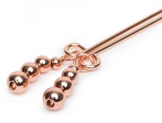 Золотистые зажимы для сосков и клитора All Sensation Nipple and Clitoral Chain - Fifty Shades of Grey - купить с доставкой в Петропавловске-Камчатском