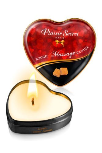 Массажная свеча с ароматом карамели Bougie Massage Candle - 35 мл. - Plaisir Secret - купить с доставкой в Петропавловске-Камчатском
