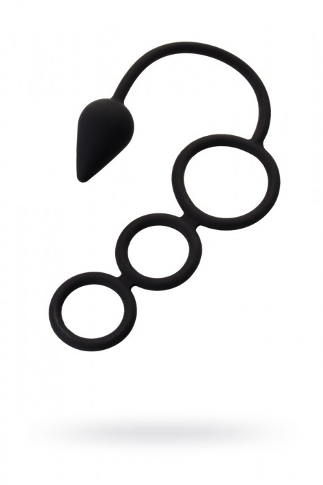 Тройное эрекционное кольцо с анальным хвостом Drop S-size - Erotist Adult Toys - в Петропавловске-Камчатском купить с доставкой