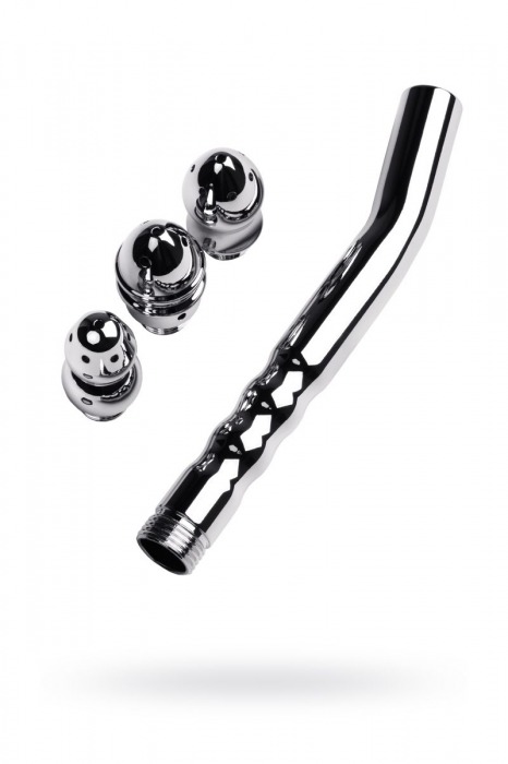 Металлический анальный душ с тремя насадками - ToyFa - купить с доставкой в Петропавловске-Камчатском