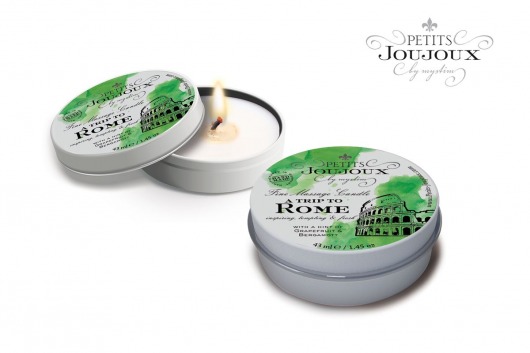Массажная свеча Petits Joujoux Rome с ароматом грейпфрута и бергамота - 33 гр. - MyStim - купить с доставкой в Петропавловске-Камчатском