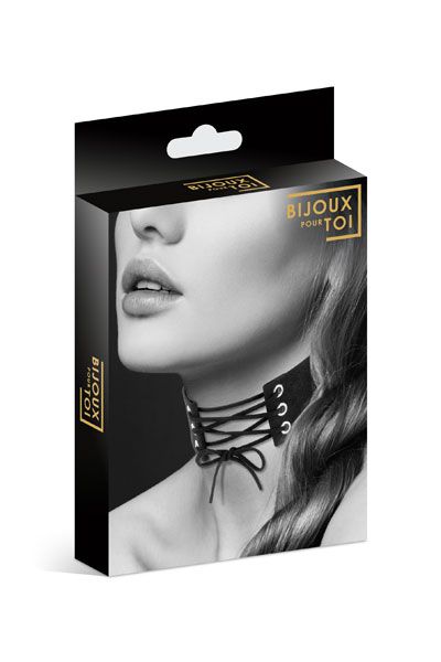 Оригинальный ошейник-чокер со шнуровкой - Bijoux Pour Toi - купить с доставкой в Петропавловске-Камчатском