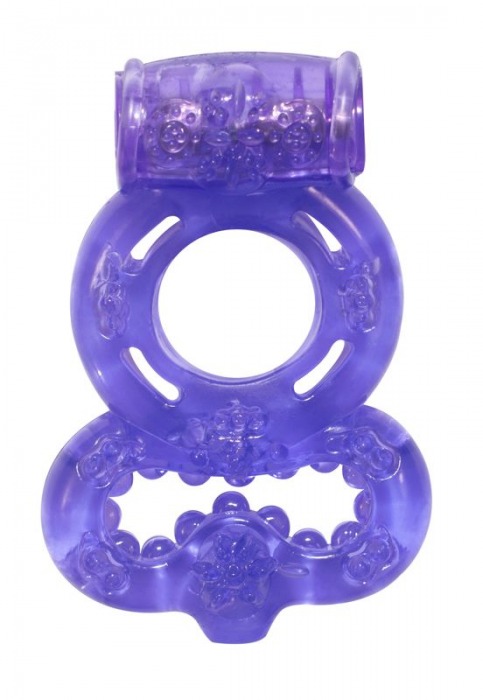 Фиолетовое эрекционное кольцо Rings Treadle с подхватом - Lola Games - в Петропавловске-Камчатском купить с доставкой