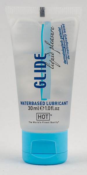 Интимная смазка на водной основе Glide - 30 мл. - HOT - купить с доставкой в Петропавловске-Камчатском