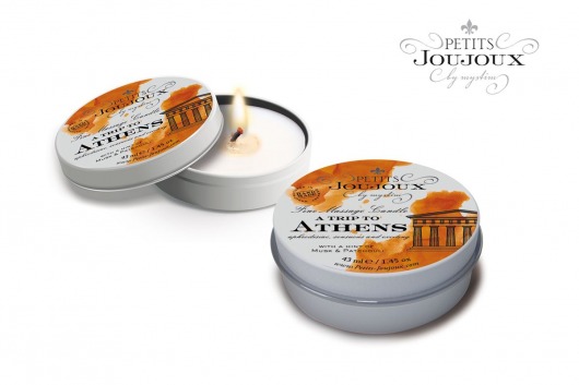 Массажная свеча Petits Joujoux Athens с ароматом муската и пачули - 33 гр. - MyStim - купить с доставкой в Петропавловске-Камчатском