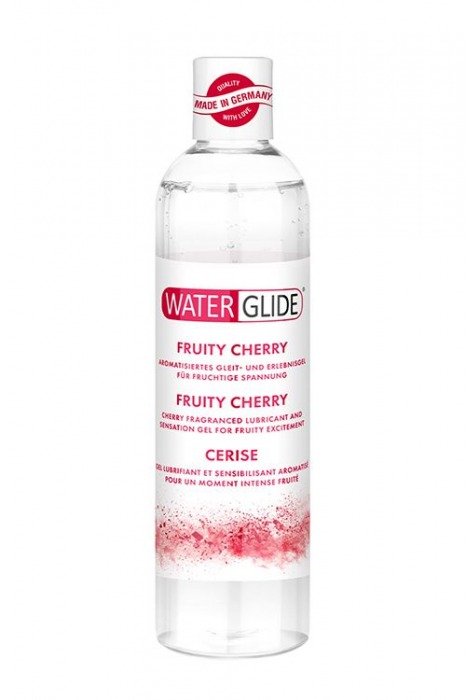 Лубрикант на водной основе с ароматом вишни FRUITY CHERRY - 300 мл. - Waterglide - купить с доставкой в Петропавловске-Камчатском
