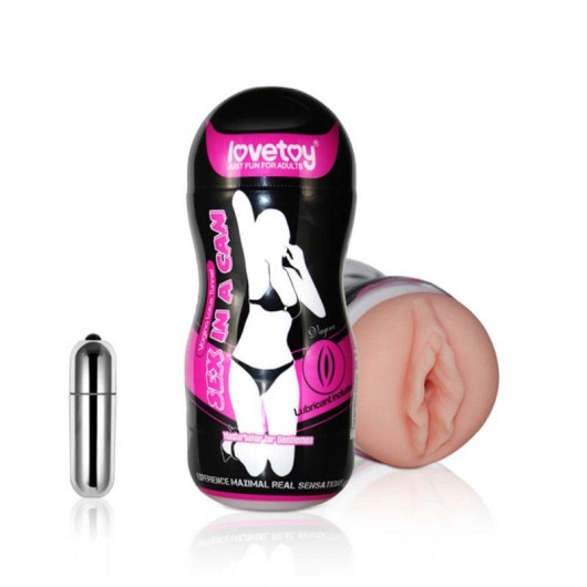 Мастурбатор-вагина Sex In A Can Vibra Vagina Tunnel - Lovetoy - в Петропавловске-Камчатском купить с доставкой