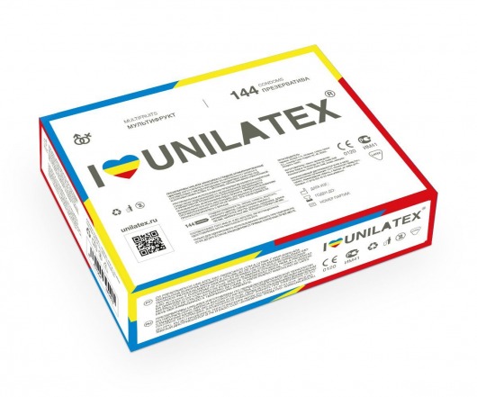 Разноцветные ароматизированные презервативы Unilatex Multifruits - 144 шт. - Unilatex - купить с доставкой в Петропавловске-Камчатском