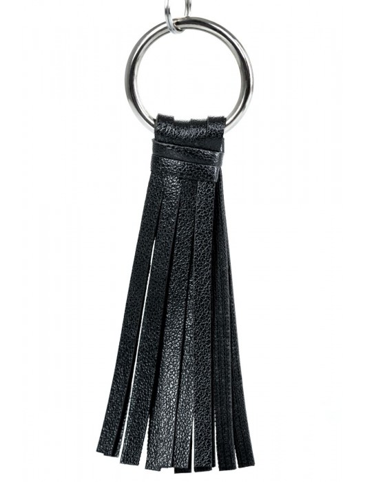 Черно-серебристые зажимы для сосков Theatre с кисточками - ToyFa - купить с доставкой в Петропавловске-Камчатском