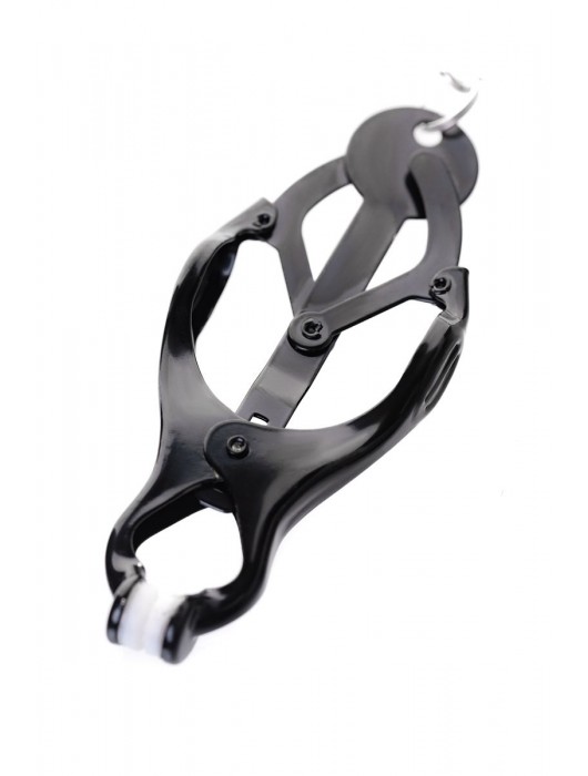 Черно-серебристые зажимы для сосков с кольцом для пениса TOYFA Metal - ToyFa - купить с доставкой в Петропавловске-Камчатском