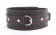Черный ошейник из натуральной кожи с красной строчкой и кольцом - БДСМ Арсенал - купить с доставкой в Петропавловске-Камчатском