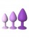 Набор из 3 фиолетовых анальных пробок со стразами Little Gems Trainer Set - Pipedream - купить с доставкой в Петропавловске-Камчатском