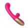 Розовый изогнутый вибратор-кролик - 21,2 см. - I-MOON купить в Петропавловске-Камчатском с доставкой в Orgasmix.ru Розовый изогнутый вибратор-кролик - 21,2 см. - I-MOON