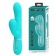 Аквамариновый вибратор-кролик Mariana - 22,6 см. - Baile купить в Петропавловске-Камчатском с доставкой в Orgasmix.ru Аквамариновый вибратор-кролик Mariana - 22,6 см. - Baile